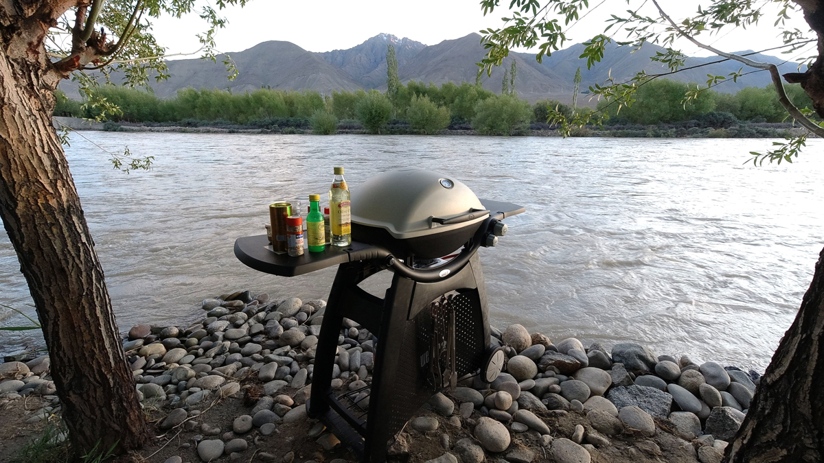 Weber Grill deployed on the Banks of Indus River, Ladakh